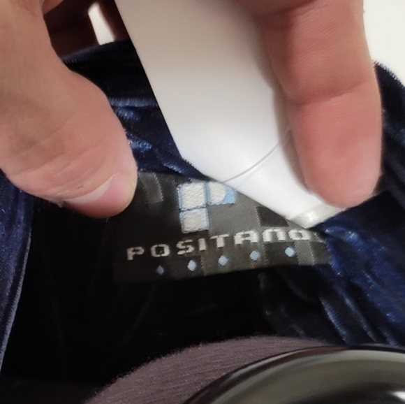 2XL Vintage Positano, Indigo-Blue, Ribbed Velour Buttondown - Picture 2 of 3